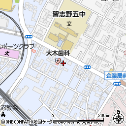 オリックスレンタカー津田沼店周辺の地図