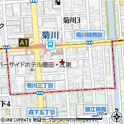 菊川三丁目こども広場トイレ周辺の地図