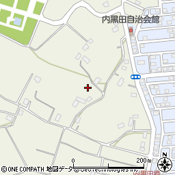 千葉県四街道市内黒田周辺の地図