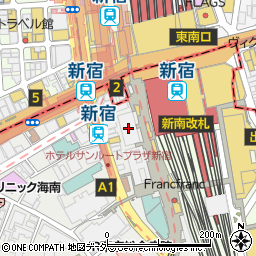 ＪＲ新宿ビル周辺の地図