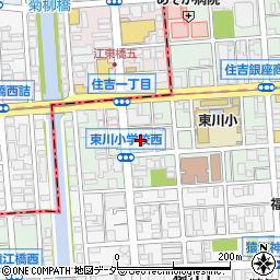 東京都江東区住吉1丁目7周辺の地図