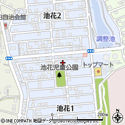千葉県四街道市池花周辺の地図