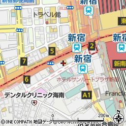 セブンイレブン新宿駅西店周辺の地図
