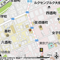 ファミリーマート六番町日テレ前店周辺の地図