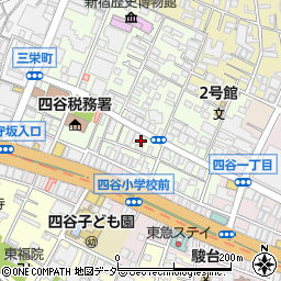 東京都新宿区四谷三栄町4周辺の地図