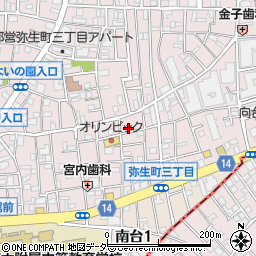 東京都中野区弥生町3丁目8-2周辺の地図