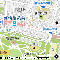 cafe＆dining TERRACE TOKYO 新宿御苑店周辺の地図