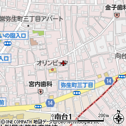 東京都中野区弥生町3丁目8-7周辺の地図