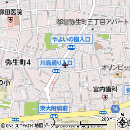 東京都中野区弥生町3丁目28-7周辺の地図