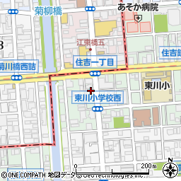 東京都江東区住吉1丁目3周辺の地図