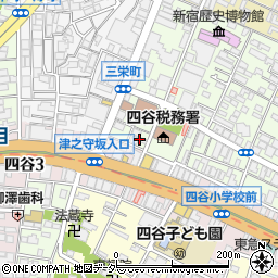 東京都新宿区四谷三栄町8周辺の地図