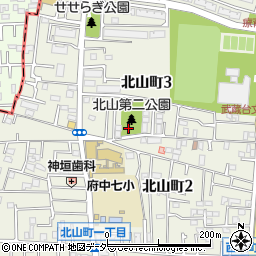 東京都府中市北山町周辺の地図