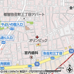 東京都中野区弥生町3丁目7-8周辺の地図