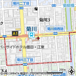 墨田菊川郵便局周辺の地図