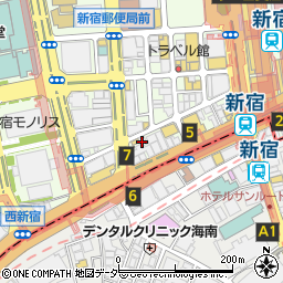 金のジンギ 新宿周辺の地図