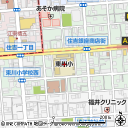 東京都江東区住吉1丁目12周辺の地図