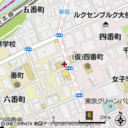 東京都千代田区六番町2-2周辺の地図