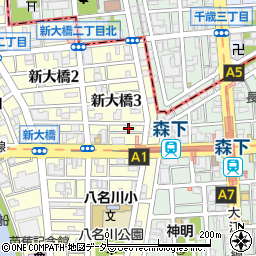 東京都江東区新大橋3丁目10周辺の地図