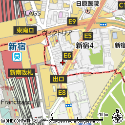 ファミリーマート新宿４丁目店周辺の地図