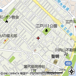 東京都江戸川区江戸川1丁目周辺の地図
