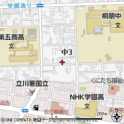 東京都国立市中3丁目6-5周辺の地図