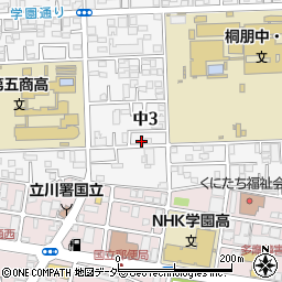 東京都国立市中3丁目6-4周辺の地図
