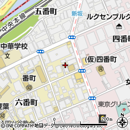 東京都千代田区六番町2-18周辺の地図
