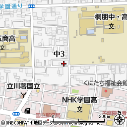 東京都国立市中3丁目6-2周辺の地図