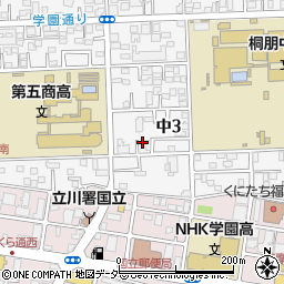 東京都国立市中3丁目6-21周辺の地図
