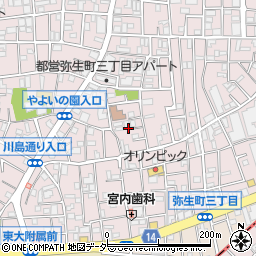 東京都中野区弥生町3丁目33周辺の地図