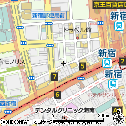 九州料理＆和牛肉寿司＆牛タン料理 個室居酒屋 -新宿レモン- 新宿店周辺の地図