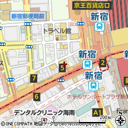 ヤマダデンキＬＡＢＩ新宿西口館周辺の地図