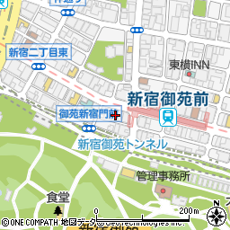 楽歩堂新宿御苑店周辺の地図
