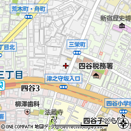 東京都新宿区荒木町4周辺の地図