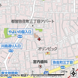 東京都中野区弥生町3丁目33-6周辺の地図