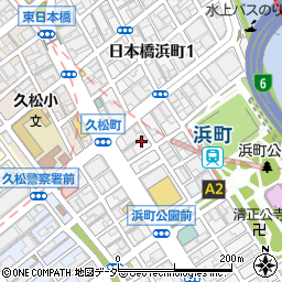 日本経済新聞販売店中央区ＮＳＮ浜町周辺の地図