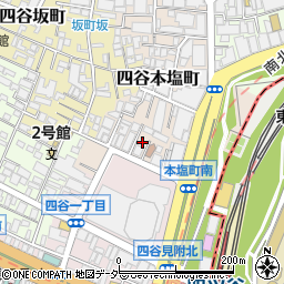 東京都新宿区本塩町周辺の地図