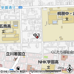 東京都国立市中3丁目6-13周辺の地図