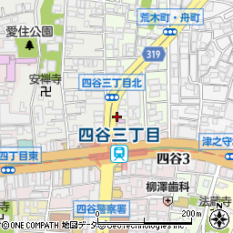 ＳＡＮパーク新宿舟町１駐車場周辺の地図