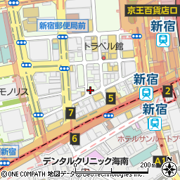 夜来香 新宿店周辺の地図