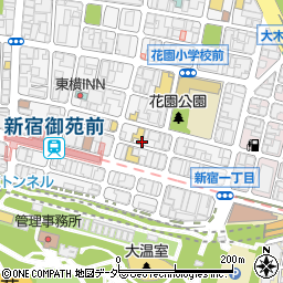肉と酒 虎辰 CotatSu 新宿御苑店周辺の地図