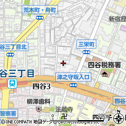 東京都新宿区荒木町3周辺の地図