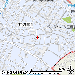〒181-0001 東京都三鷹市井の頭の地図