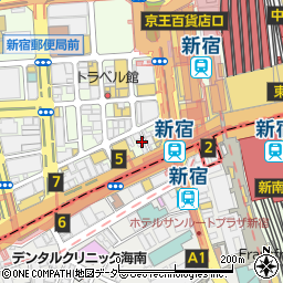 京王電鉄株式会社　京王新線新宿駅周辺の地図