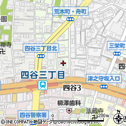 東京都新宿区舟町3周辺の地図