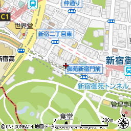 オフィスクリーンサービス新宿支店周辺の地図