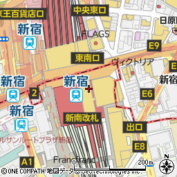 ＲＦ１ルミネ新宿南口　ニュウマン（ＮＥＷｏＭａｎ）周辺の地図