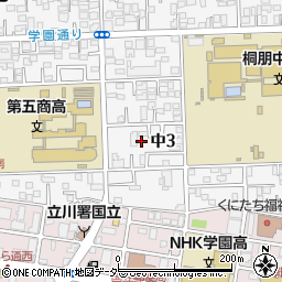 東京都国立市中3丁目6-62周辺の地図