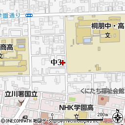 東京都国立市中3丁目6-43周辺の地図