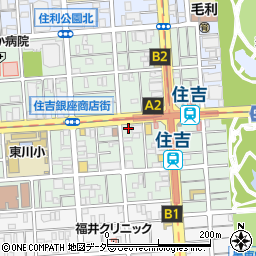 松屋住吉店周辺の地図